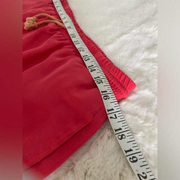 Vintage Pink Coral Silk Pull On  Drawstring Pants Sz M - Picture 6 of 7